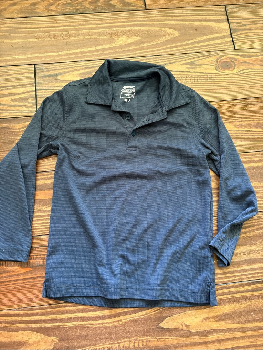 Slazenger Boys' Navy Long-Sleeve Polo size XS